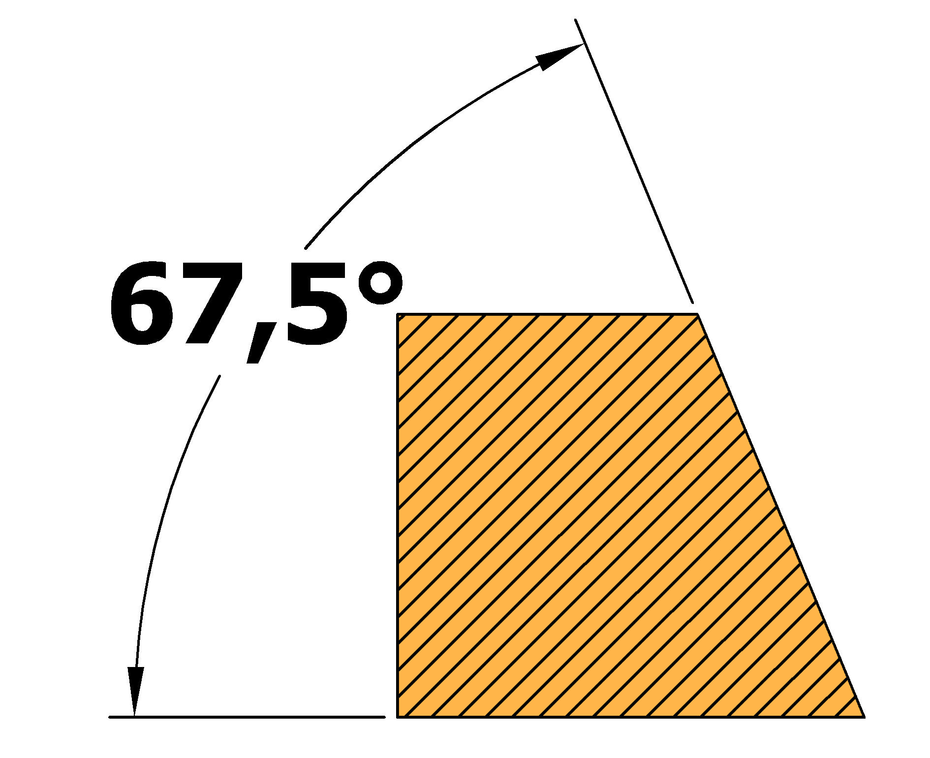 67.5 degree chamfer